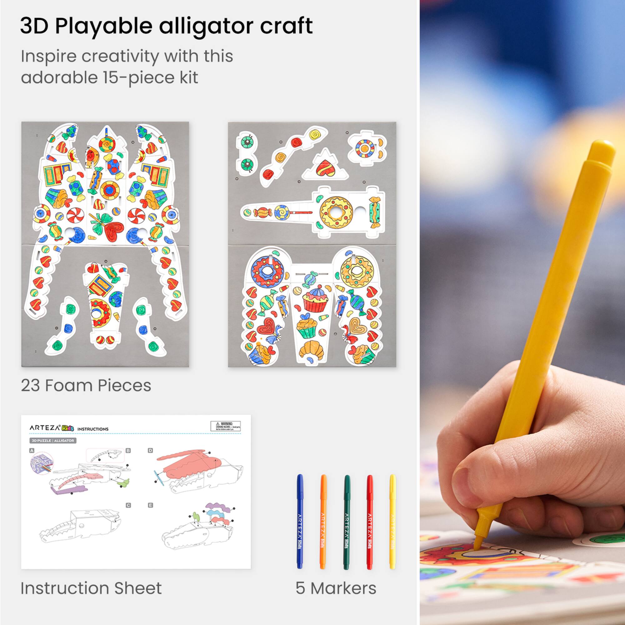 Arteza® Kids 3D Puzzle Alligator